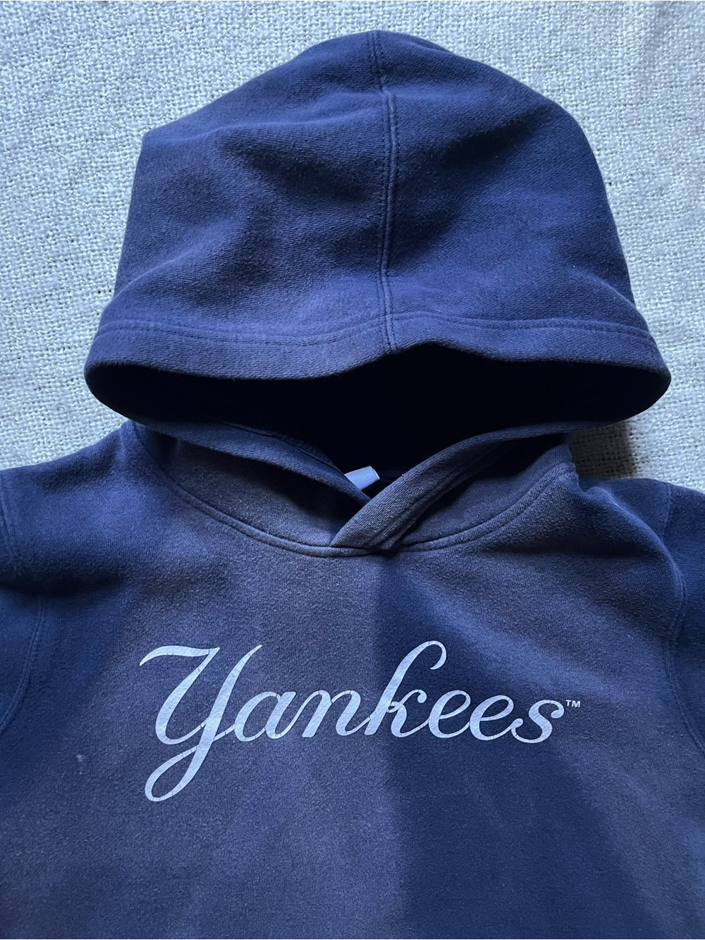 New York Yankees Youth Navy Hoodie - Classic Script Logo